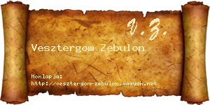 Vesztergom Zebulon névjegykártya